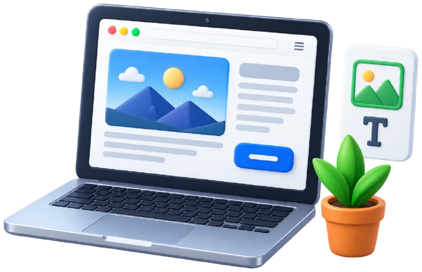Une fenêtre de navigateur affichant un site d'une page publié